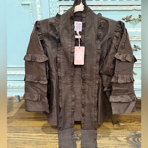 Josephine Top in Chocolate